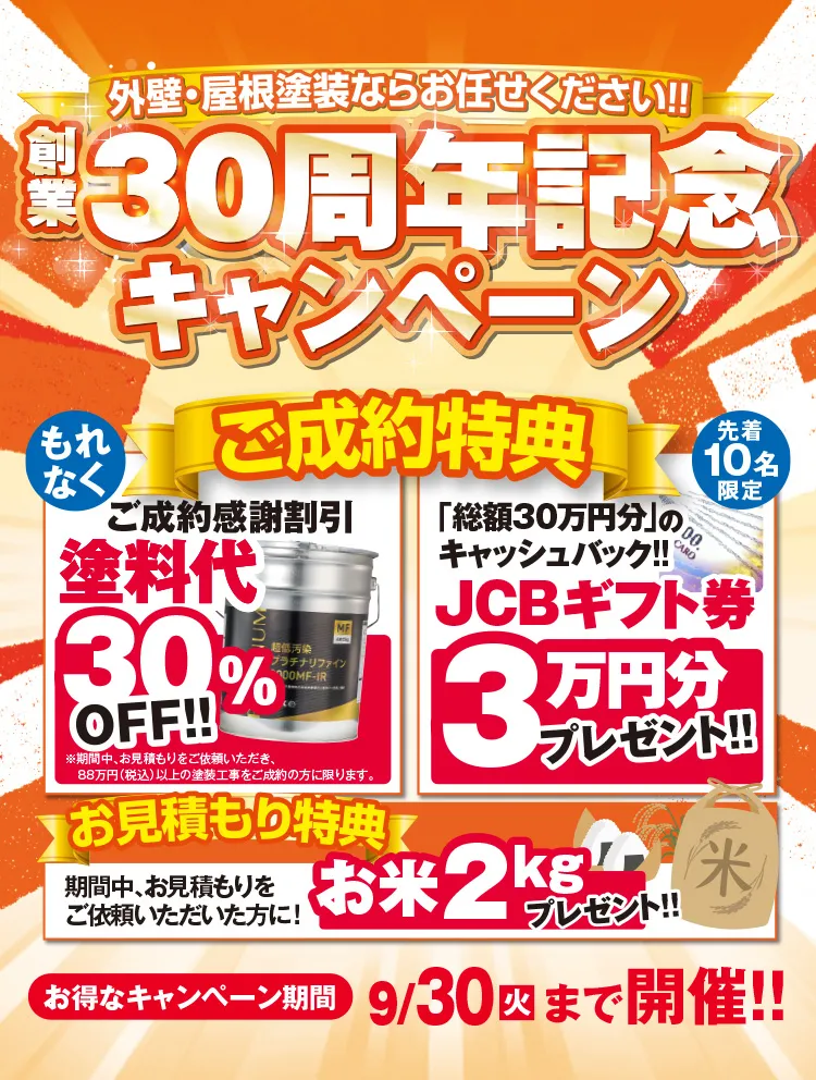 30周年記念キャンペーン